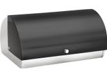 Cheffinger, Contenitore Per Pane In Acciaio Inox 38,5X28X18,5 Cm Con Coperchio Incernierato, Nero / Argento