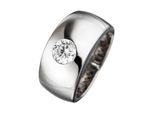 Silberring Jobo Gr. 58, Silber (Silber 925), Fingerringe, Damen, 58, Silber 925 (Sterlingsilber), Silberring, Breit 925 Silber Mit Zirkonia