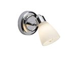 Brilliant Lampe Kensington Wandspot Chrom/Weiß 1X QT14, G9, 28W, Geeignet FüR Stiftsockellampen (Nicht Enthalten) Ip-Schutzart: 44 - SpritzwassergeschüTzt