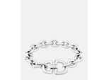 Armband Liebeskind Berlin "Schmuck Geschenk Edelstahl Armkette The D-Link Statement", Silber (Silberfarben), ArmbäNder, Damen, 22Cm, Edelstahl, Armband