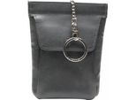 Esquire Pelle Caso Chiave Logo Quick Key Case Black Nero