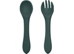 Posate In Silicone Verde 6M+ Petite&Mars