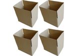 4 Scatole Da Imballaggio 20 X 15 X 11 Cm
