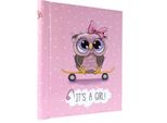 Album Fotografico Autoadesivo Per Bambini 22X28/60. Gufo Rosa
