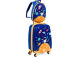 2 Pezzi. Valigia Per Bambini + Zaino In Plastica Trolley Per Bambini Bagagli Per Bambini Astronauti