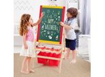 Cavalletto Per Bambini 3 In 1 Lavagna Per Bambini Lavagna Bianca E Lavagna Bifacciale 52,5X51,5X106,5 Cm