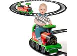 Trenino Elettrico Per Bambini Da 6 V Con 16 Pezzi Di Binari Per Bambini Dai 3 Anni Verde