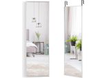 Specchio A Figura Intera 37 X 120 Cm Con Ganci Per Appendere Regolabili In Altezza, Specchio Da Parete Argento