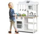 Cucina Da Gioco Per Bambini Set Da Cucina In Legno Da Cucina 60 X 30 X 83 Cm Bianco