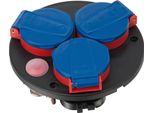 Brennenstuhl 1081090 Prolunga Di Alimentazione 3 Prese Ca Nero, Blu, Rosso
