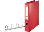 Raccoglitore A4 Esselte Vivida A Quattro Anelli, Maxi, Interamente In Plastica, Dorso 6 Cm, Rosso