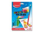 Maped 829601 Matita Colorata Triangolare Maped Color'peps Duo, Confezione Da 18 Pezzi