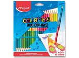 Maped 829602 Matita Colorata Triangolare Maped Color'peps Duo, Confezione Da 24 Pezzi