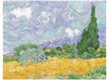 Dmc Set Punto Croce "Campo Di Grano Con Cipressi"" Secondo Vincent Van Gogh, 29X23Cm, Schema Di Conteggio"