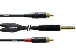 Cordial Cfy 3 Cavo Audio Vcc 3 M 2 X Rca 6,35 Mm Nero