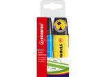 Stabilo Boss 70 Confezione Da 2 Evidenziatori - Linea Da 2 A 5 Mm - Ricaricabile - Inchiostro A Base D'acqua - Colori Assortiti
