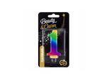 Godan Beauty&Charm Candela Di Compleanno Numero 1 Misura 8 Cm, Candela Di Cera Arcobaleno, Candela Numero Per Decorare Torte Di Compleanno, Torte Di Compleanno, Trenini Di Compleanno, Anniversari