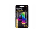 Candela Di Compleanno Godan Numero 4, 8 Cm, Colori Arcobaleno