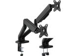 Brateck LDT46-C024E Supporto Per Monitor Da Tavolo Per 2 Monitor, Nero