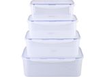 Set Di 4 Barattoli Con Coperchio Barattoli Per La Conservazione Degli Alimenti Per Ogni Cucina Ermetici E A Prova Di Perdite