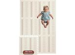 Tappeto Per Bambini In Schiuma Kindernest - 6 Pezzi, Per La Sicurezza, Antiscivolo, Morbido E Impermeabile - Beige, 180 X 120 Cm
