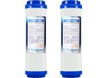 Inf 2 Pezzi Cartucce Filtro Acqua 10 Pollici Carbone Attivo E Cotone Pp