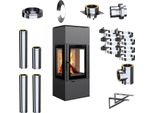 Stufa A Legna Kratki Thor View 8Kw Ø150 Set Di Canne Fumarie Esterne