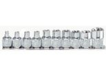 Ks Tools 3/8 Chrome+ TX-E, 10 Pezzi E5-E18, 918.3955
