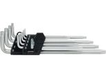 Ks Tools Set Di Chiavi Angolari A 5 Punte Con Foro, Lunghe, 9 Pezzi, 151.2470