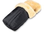 Fellhof Kinderwagen-Fellsack Fußsack Lammfell-Fußsack Cortina schwarz