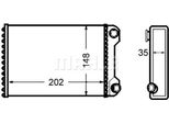 Scambiatore Di Calore Per Riscaldamento Interno Mahle Per Fiat Punto