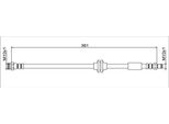 Tubo Freno Posteriore 361Mm Metzger Per Fiat 500X (334_)