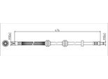 Tubo Freno Posteriore 476Mm Metzger Per Mercedes Gle (W166)