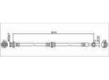 Tubo Freno Anteriore Sinistro 610Mm Metzger Per Nissan Micra V