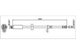 Tubo Freno Anteriore 508Mm Metzger Per CitroËN C3 Aircross