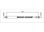 Tubo Freno Posteriore 456Mm Metzger Per Vw Caddy Iii