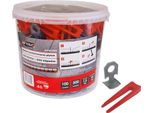 Awtools Sistema Di Livellamento Per Piastrelle Standard 1,5Mm - 7-15Mm - Clip 300Pz + Cuneo 100Pz
