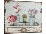 Moritz Cartello Decorativo In Latta Fiori Fiori Di Lavanda Cartello In Metallo Design Retrò Vintage Per Decorazione Decorazione Murale