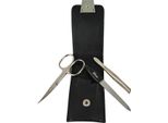 Set Manicure 3 Pezzi Solingen Con Custodia In Pelle, Forbici Per Unghie, Lima, Pinzette, Germany