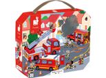 Janod Puzzle Pompieri In Valigia 24 Pezzi