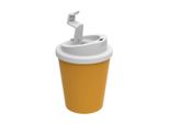 Tazza Da Caffè "Premium Deluxe"" Tazza Termica A Doppia Parete In Plastica Da 250 Ml - Tazza Da Caffè To-Go Con Coperchio Germany - Bianco"