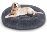 Jopassy Cane Letto Posto Letto Gatto Gatto Peluche Cane Cuscino Coccolone Letto Grigio Scuro 80Cm