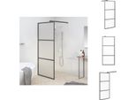 Vidaxl Schermo Doccia Per Cabina Doccia 90X195 Cm Esg Nero Opaco - Schermi Doccia