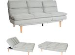 Divano Letto HWC-M79, Divano Letto Per Ospiti, Divano Letto, Funzione Letto, Superficie 180X110Cm ~ Tessuto/Tessuto Grigio Menta