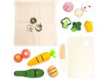 Umu® Set Di Affettaverdure In Legno - Giocattolo Da Cucina Con Affettamento Di Cibo Per Bambini Da 2, 3, 4, 5 Anni