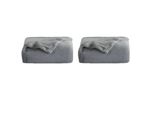 Hengda Coperta Accogliente 2 Pezzi Coperta Di Flanella Coperta Universale Divano Giardino In Viaggio Grigio 200 X 150 Cm Super Soft