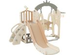 Set Da Gioco Multifunzionale Per Bambini 5 In 1 Con Altalena, Scivolo, Scala Per Arrampicarsi, Canestro Da Basket, Telescopio E Contenitore - Parco Giochi Perfetto Per Interni Ed Esterni
