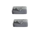 Jopassy Coperta Accogliente 2 Pezzi Coperta Di Flanella Coperta Universale Divano Giardino In Viaggio Grigio 200 X 150 Cm Super Soft