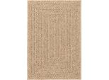 Vidaxl Tappeto Zizur Beige 120X120 Cm Effetto Juta Per Interni Ed Esterni