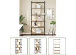 The Living Store Libreria 6 Ripiani Rovere Sonoma 76X32X192 Cm Materiale In Legno
